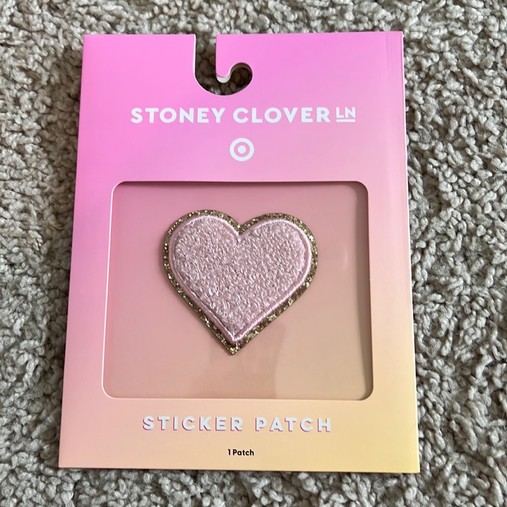 Stoney Clover Lane Sticker Patch - Pink Heart